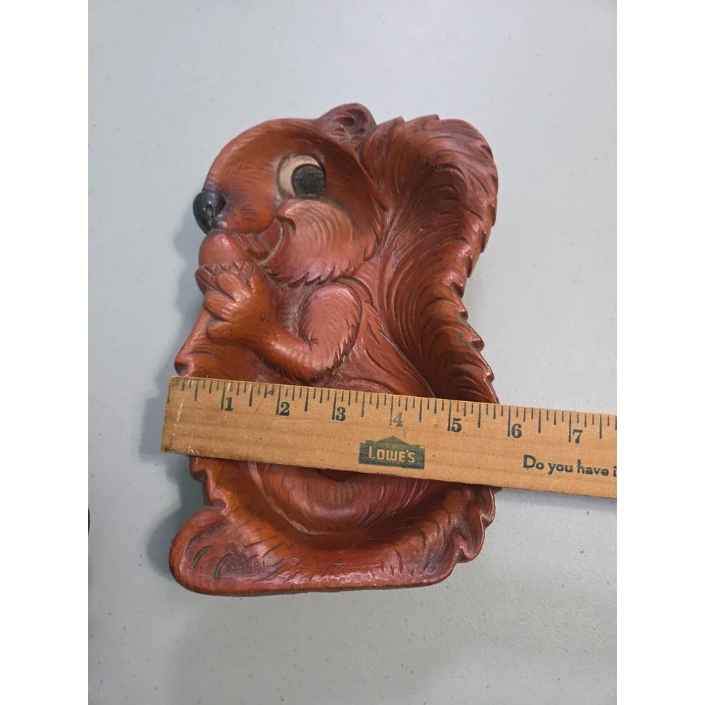 VINTAGE 1960's Fun SQUIRREL SHAPED NUT BOWL W/ Spot for 2 PICKS & CRACKER